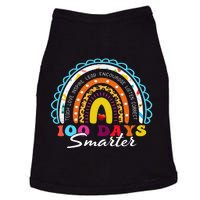 100 Days Smarter Happy 100th Day Of School Rainbow Leopard  Doggie Tank