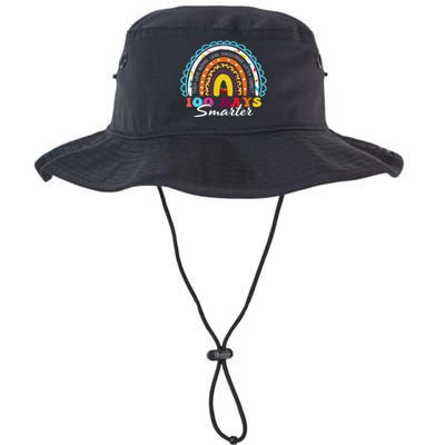 100 Days Smarter Happy 100th Day Of School Rainbow Leopard  Legacy Cool Fit Booney Bucket Hat