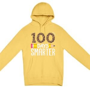 100 Days Smarter Teacher Or Student 100th Day Premium Pullover Hoodie