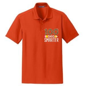 100 Days Smarter Teacher Or Student 100th Day Dry Zone Grid Polo