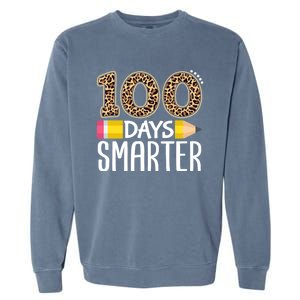 100 Days Smarter Teacher Or Student 100th Day Garment-Dyed Sweatshirt