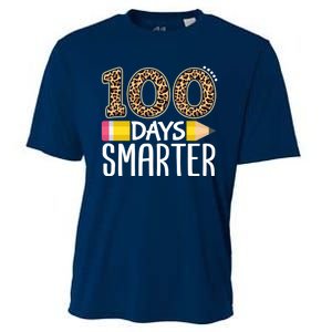 100 Days Smarter Teacher Or Student 100th Day Cooling Performance Crew T-Shirt