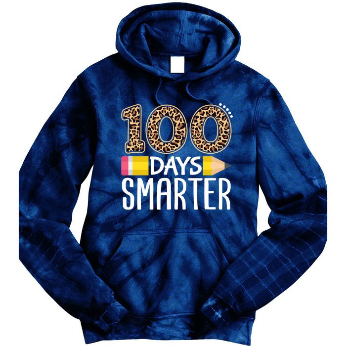 100 Days Smarter Teacher Or Student 100th Day Tie Dye Hoodie