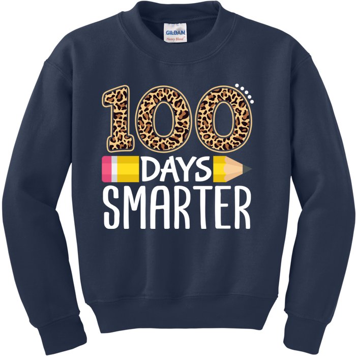 100 Days Smarter Teacher Or Student 100th Day Kids Sweatshirt