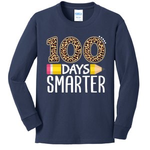 100 Days Smarter Teacher Or Student 100th Day Kids Long Sleeve Shirt