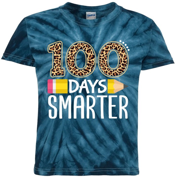 100 Days Smarter Teacher Or Student 100th Day Kids Tie-Dye T-Shirt