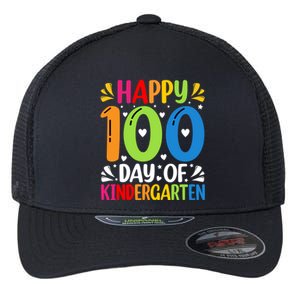 100 Days Smarter Kindergarten Happy 100 Day Of Kindergarten Gift Flexfit Unipanel Trucker Cap