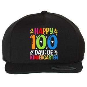 100 Days Smarter Kindergarten Happy 100 Day Of Kindergarten Gift Wool Snapback Cap