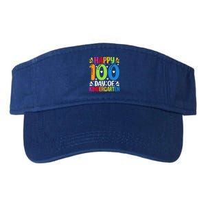 100 Days Smarter Kindergarten Happy 100 Day Of Kindergarten Gift Valucap Bio-Washed Visor