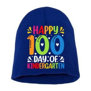 100 Days Smarter Kindergarten Happy 100 Day Of Kindergarten Gift Short Acrylic Beanie