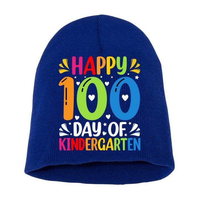 100 Days Smarter Kindergarten Happy 100 Day Of Kindergarten Gift Short Acrylic Beanie