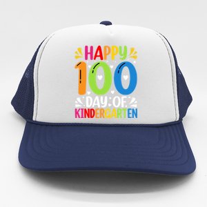 100 Days Smarter Kindergarten Happy 100 Day Of Kindergarten Gift Trucker Hat