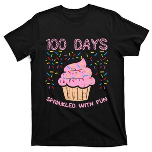 100 Days Sprinkled With Fun Cupcake 100th Day Of School Girl T-Shirt