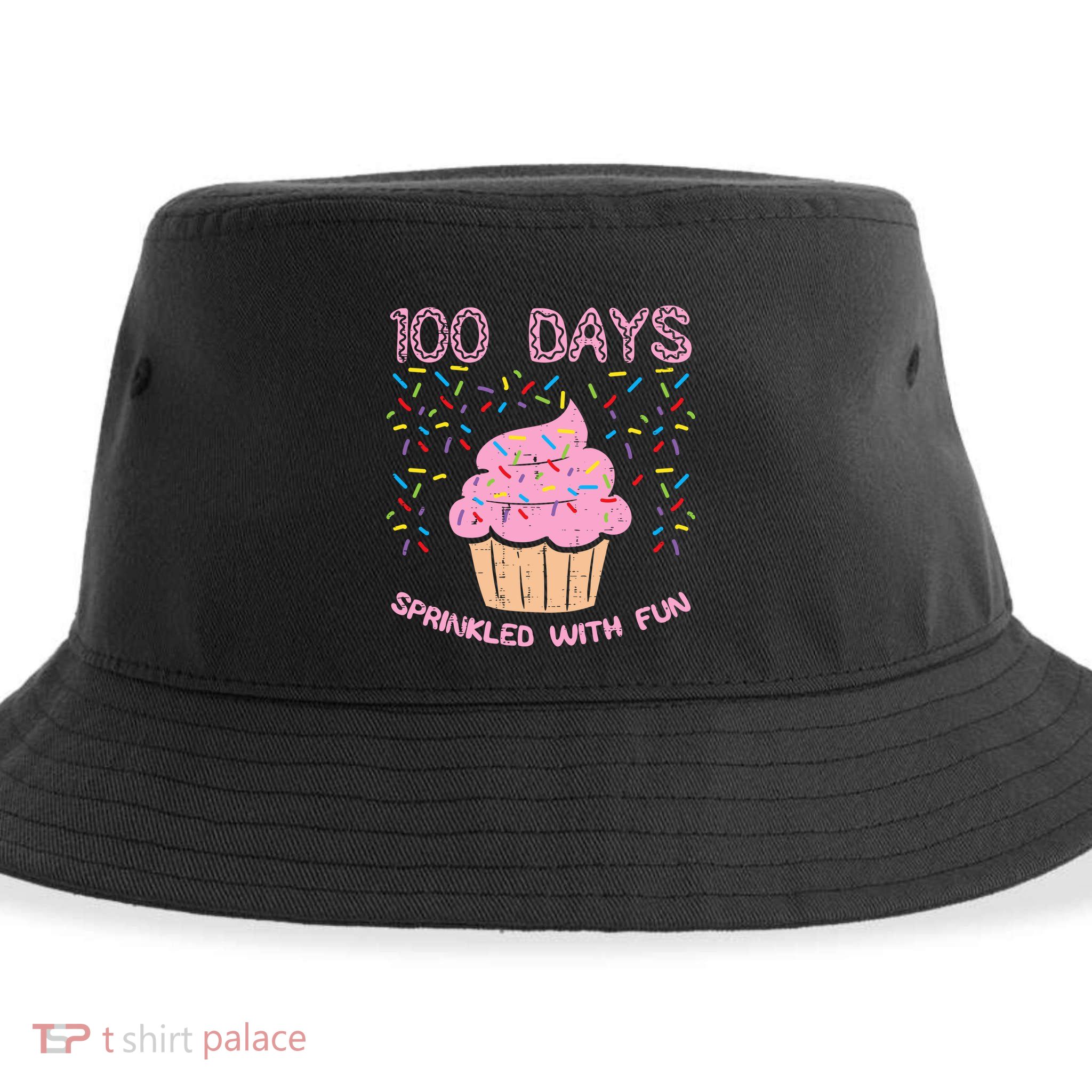 100 Days Sprinkled With Fun Cupcake 100th Day Of School Girl Sustainable Bucket Hat