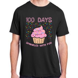 100 Days Sprinkled With Fun Cupcake 100th Day Of School Girl Adult ChromaSoft Performance T-Shirt