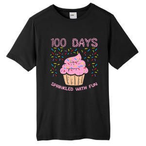 100 Days Sprinkled With Fun Cupcake 100th Day Of School Girl Tall Fusion ChromaSoft Performance T-Shirt