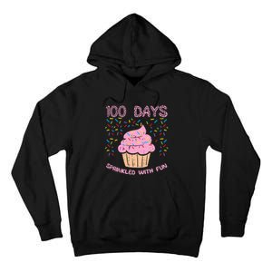 100 Days Sprinkled With Fun Cupcake 100th Day Of School Girl Tall Hoodie