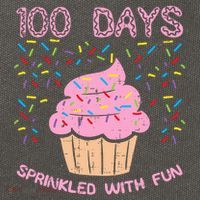 100 Days Sprinkled With Fun Cupcake 100th Day Of School Girl Cotton Canvas Backpack