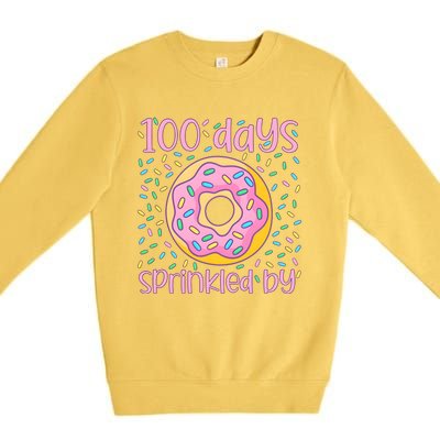 100 Days Sprinkled By Cute Donut 100 Days Of School Premium Crewneck Sweatshirt