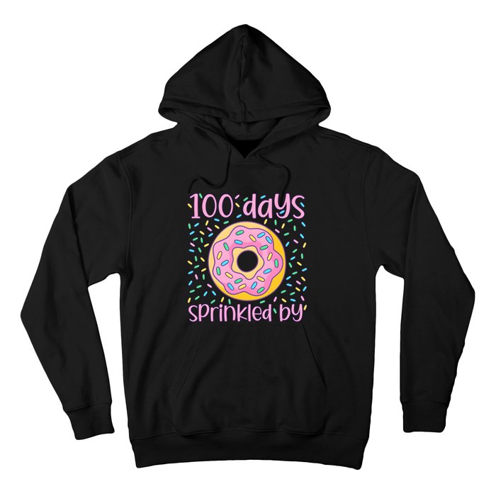 100 Days Sprinkled By Cute Donut 100 Days Of School Hoodie