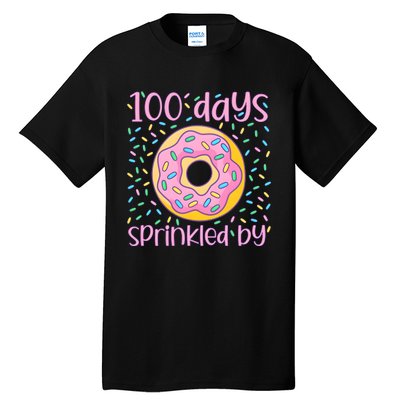 100 Days Sprinkled By Cute Donut 100 Days Of School Tall T-Shirt