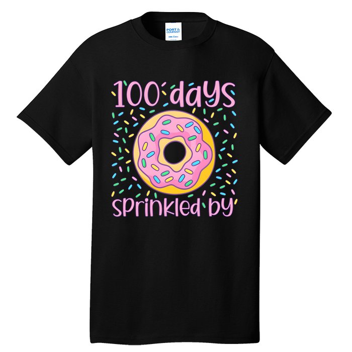 100 Days Sprinkled By Cute Donut 100 Days Of School Tall T-Shirt