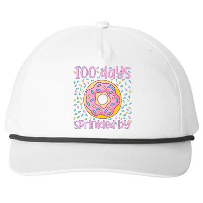 100 Days Sprinkled By Cute Donut 100 Days Of School Snapback Five-Panel Rope Hat