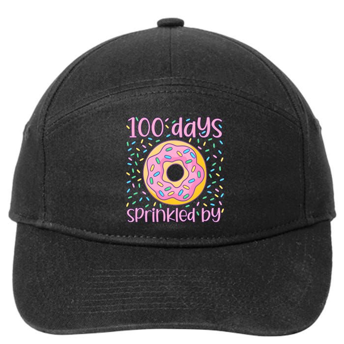 100 Days Sprinkled By Cute Donut 100 Days Of School 7-Panel Snapback Hat