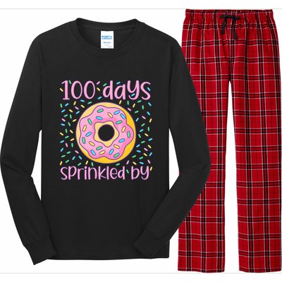 100 Days Sprinkled By Cute Donut 100 Days Of School Long Sleeve Pajama Set