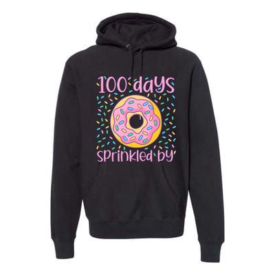 100 Days Sprinkled By Cute Donut 100 Days Of School Premium Hoodie