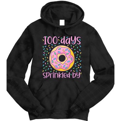 100 Days Sprinkled By Cute Donut 100 Days Of School Tie Dye Hoodie