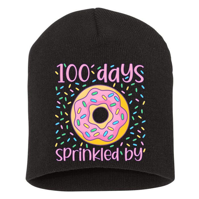 100 Days Sprinkled By Cute Donut 100 Days Of School Short Acrylic Beanie