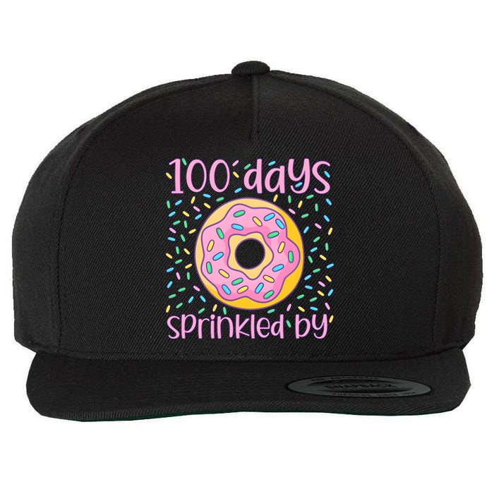 100 Days Sprinkled By Cute Donut 100 Days Of School Wool Snapback Cap