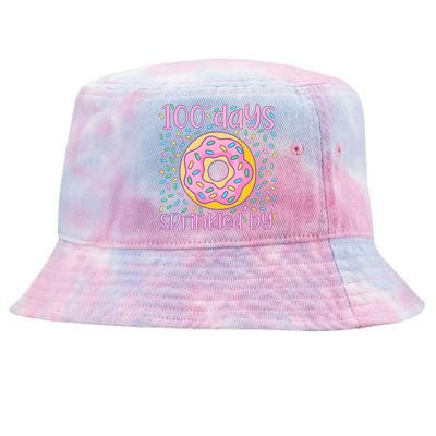 100 Days Sprinkled By Cute Donut 100 Days Of School Tie-Dyed Bucket Hat