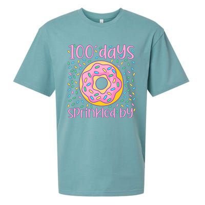 100 Days Sprinkled By Cute Donut 100 Days Of School Sueded Cloud Jersey T-Shirt