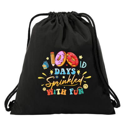 100 Days Sprinkled With Fun Donuts Happy 100th Day Of School Drawstring Bag