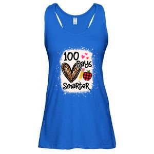 100 Days Smarter Leopard Bleached 100th Day School Teacher Gift Ladies Essential Flowy Tank