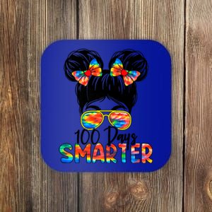 100 Days Smarter Messy Bun 100th Day Of School Gift Coaster