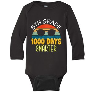 1000 Days Smarter Fifth 5th Grade Teacher Student Of School Baby Long Sleeve Bodysuit