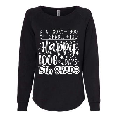 1000 Days Smarter Fifth Grade Teacher 100th Day Of School Gift Womens California Wash Sweatshirt