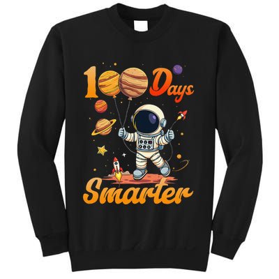 100 Days Smarter 100th Day Of School For Boy Girl Astronaut Gift Sweatshirt