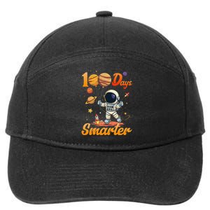 100 Days Smarter 100th Day Of School For Boy Girl Astronaut Gift 7-Panel Snapback Hat