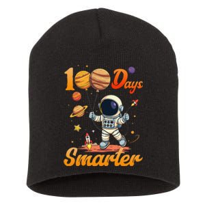 100 Days Smarter 100th Day Of School For Boy Girl Astronaut Gift Short Acrylic Beanie