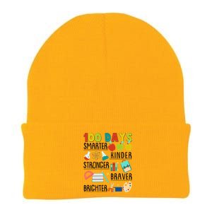 100 Days Smarter Kinder Stronger Braver Brighter 100 Days Of School Knit Cap Winter Beanie