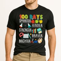 100 Days Smarter Kinder Stronger Braver Brighter 100 Days Of School Cooling Performance Crew T-Shirt