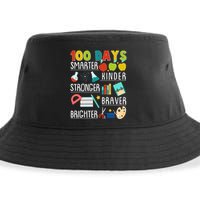 100 Days Smarter Kinder Stronger Braver Brighter 100 Days Of School Sustainable Bucket Hat