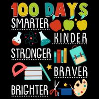 100 Days Smarter Kinder Stronger Braver Brighter 100 Days Of School Flatbill Hat