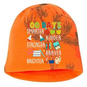 100 Days Smarter Kinder Stronger Braver Brighter 100 Days Of School Kati - Camo Knit Beanie