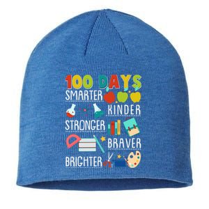 100 Days Smarter Kinder Stronger Braver Brighter 100 Days Of School Sustainable Beanie