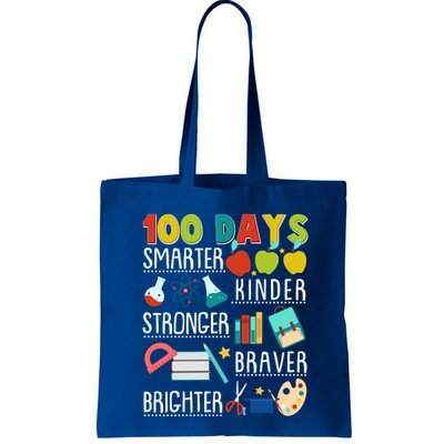 100 Days Smarter Kinder Stronger Braver Brighter 100 Days Of School Bag